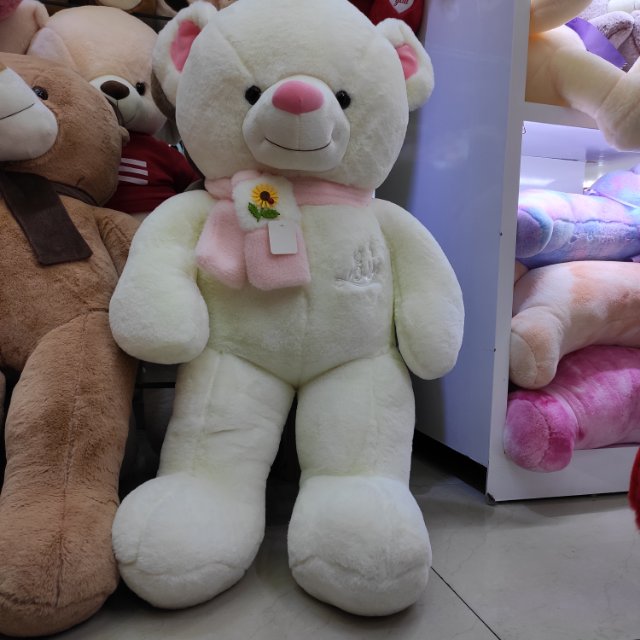 Teddy bear, sunflower scarf, hug bear doll, stuffed toy, birthday present