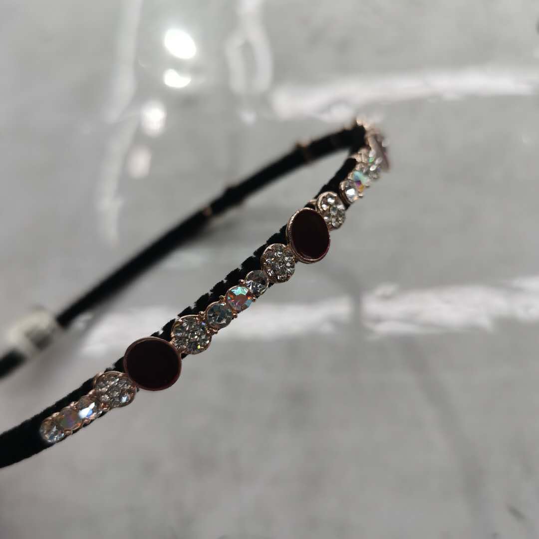 Korean Version Of Fashion Foreign Style New Women's Headband Rhinestones All Simple Head Buckle Specification drawing