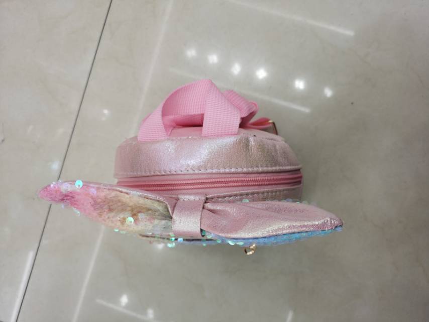 亮片蝴蝶结女士pu双肩包产品图