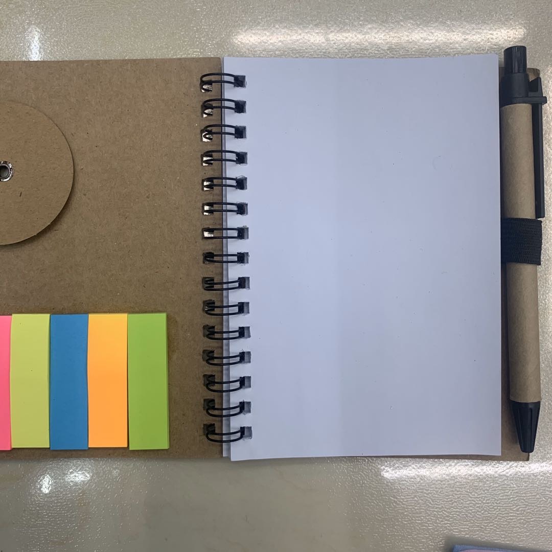 广告线圈本定制logo带笔记事本便签本新款便利贴展会礼品牛皮纸细节图