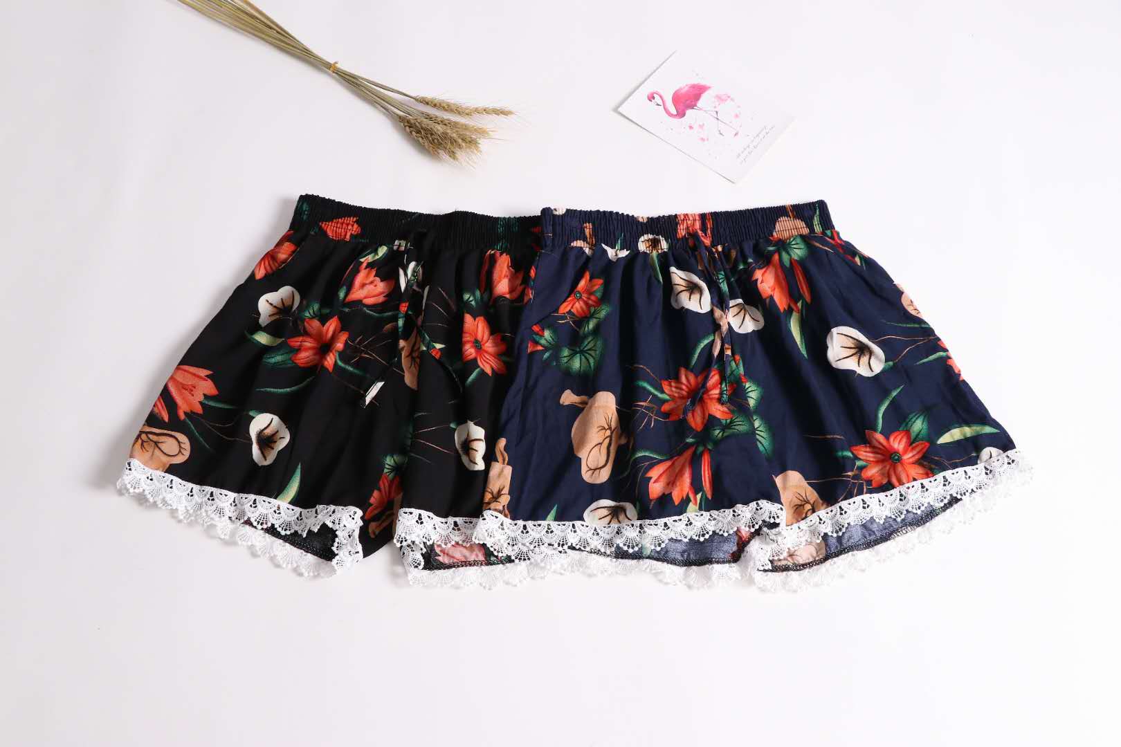 短裤女夏季韩版花苞松紧腰抽绳宽松显瘦