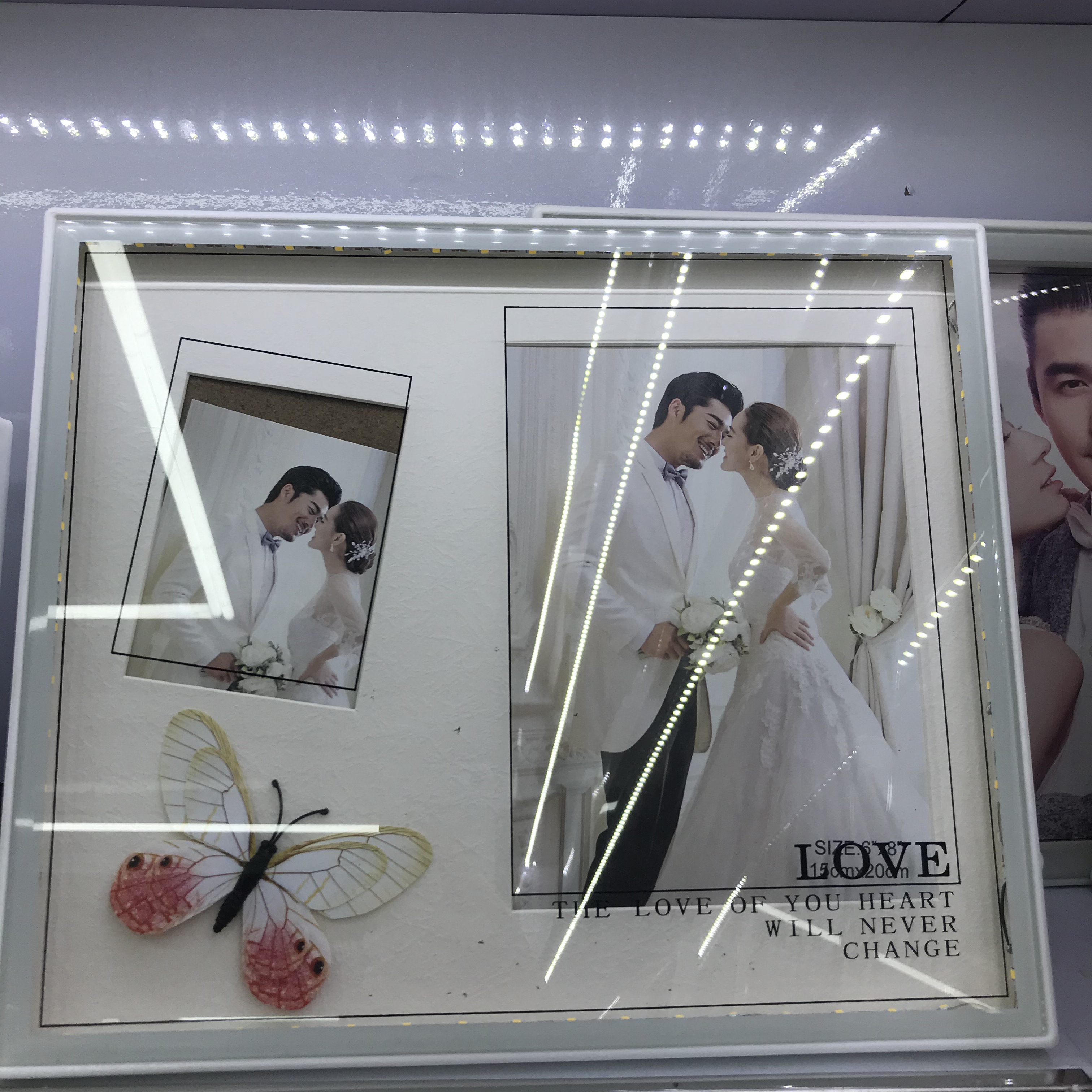 相框摆台7寸洗照片立体中空相框标本框婚纱照宝宝照