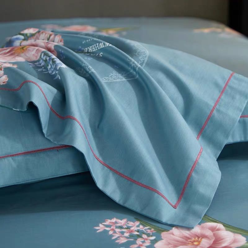 全棉纯棉被套被单网红床单中国风床上四件套详情图3