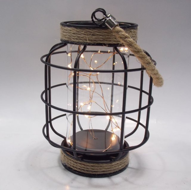 Hollowed-out lantern-type iron wrought night light home furnishings retro nostalgia style joy home