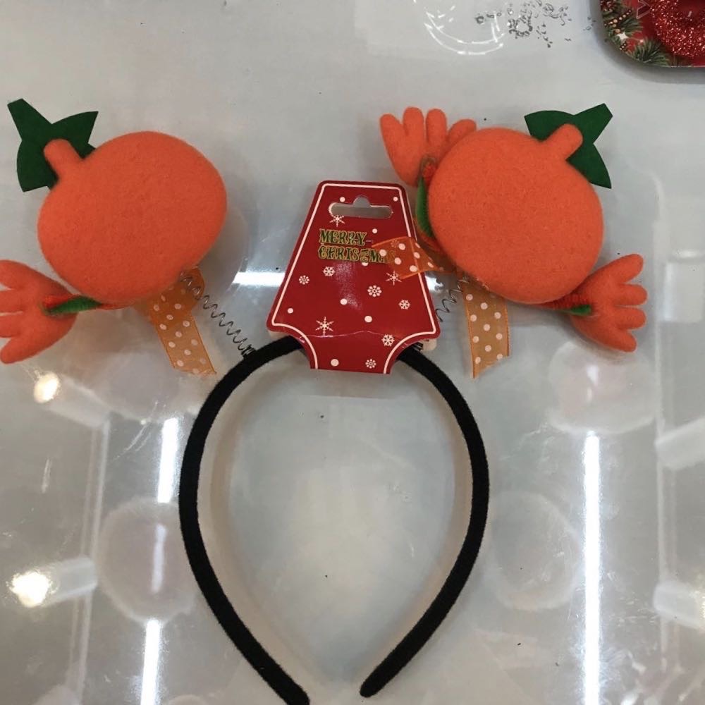 Foreign Trade Europe And The United States Girls Headwear Hair Accessories Hair Band Hair Card Three-Dimensional Pumpkin Christmas Headwear Three-Dimensional Specification drawing