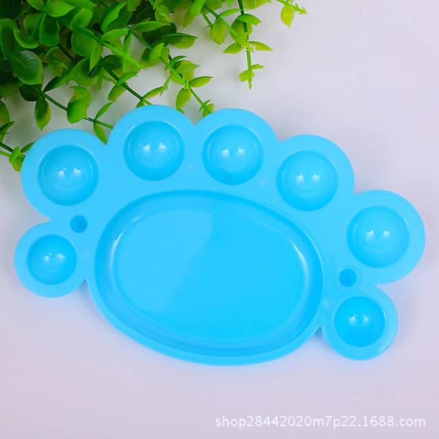 小脚丫调色盘水彩水粉丙烯颜料手指画调色板幼儿园美术涂鸦用品产品图