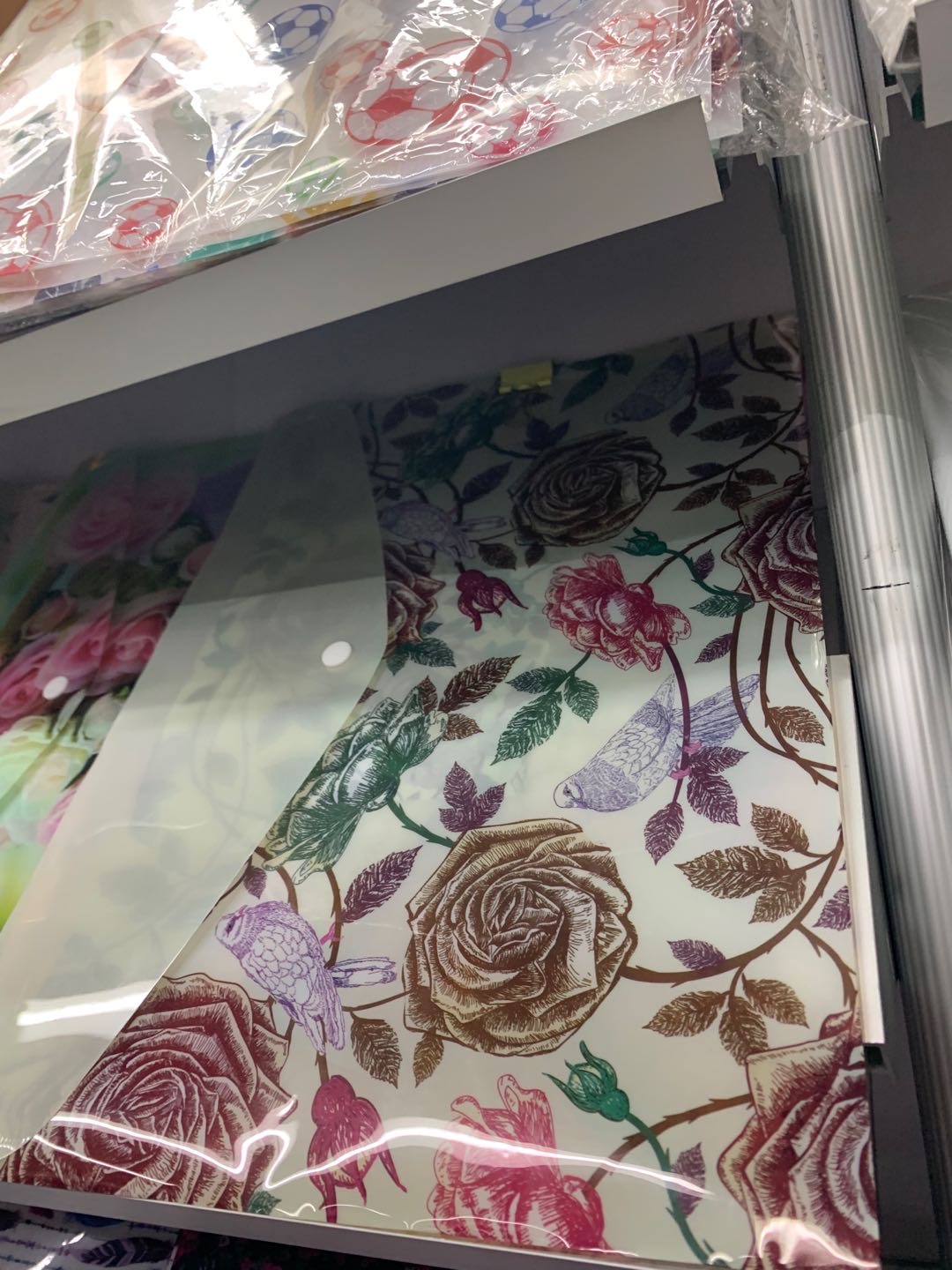 File bag pattern a4 thickened large-capacity file bag, student classification plastic snap bag, student stationery storage bag, document bag, file folder Specification image