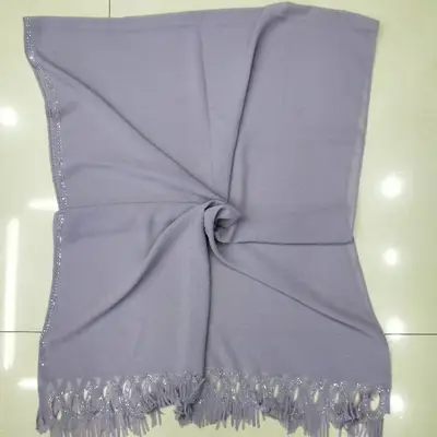 Manufacturers Direct Sales Of Muslim Gray Ethnic Style Adult Women's Small Square Headscarf