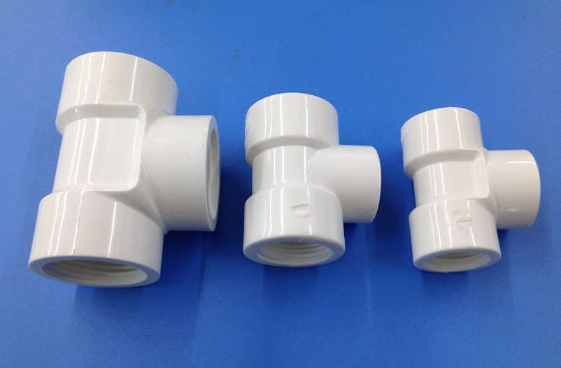 PVC British standard internal thread three-way water pipe three-way fittings Specification image