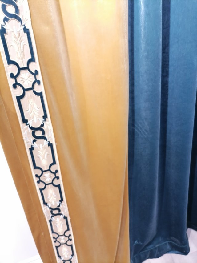 Thickened Solid Color Flannelette Bedroom Shade Cloth Simple Modern Nordic Living Room Floor-To-Ceiling Window Curtain Finished details Picture