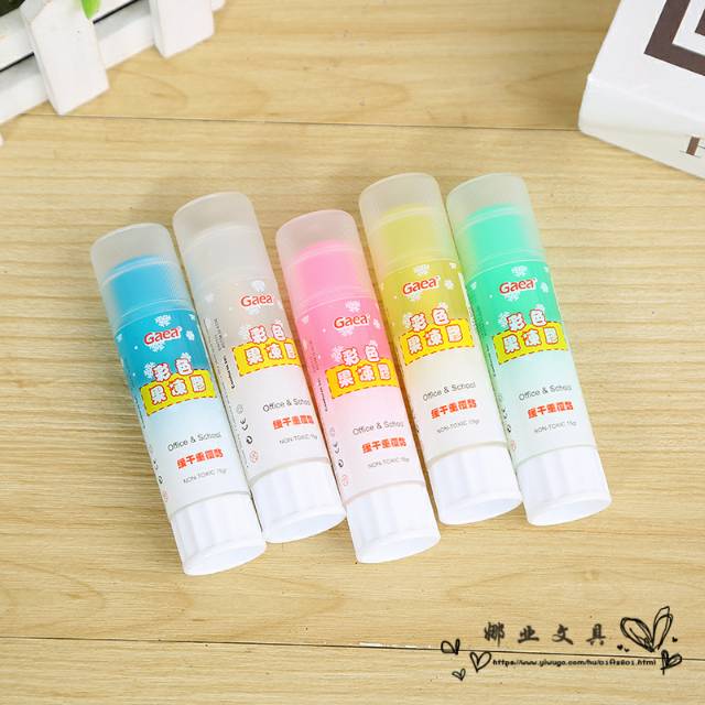 韩国文具可爱水晶彩色果冻式固体胶棒透明胶棒手工胶