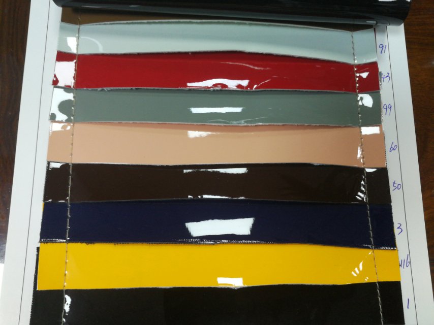 厂家直销热销新款水晶漆皮1.1mm大量现货高中低沙发鞋材面料细节图