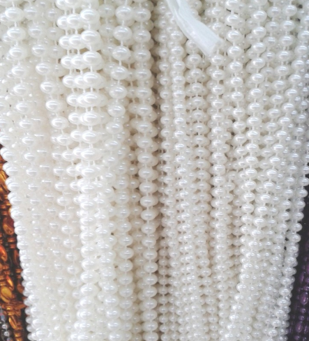 Yiwu Jewelry Accessories Wholesale Diameter 2.5Mm Imitation Pearl Plastic Christmas Festival Decoration Wire Bead Chain Specification drawing
