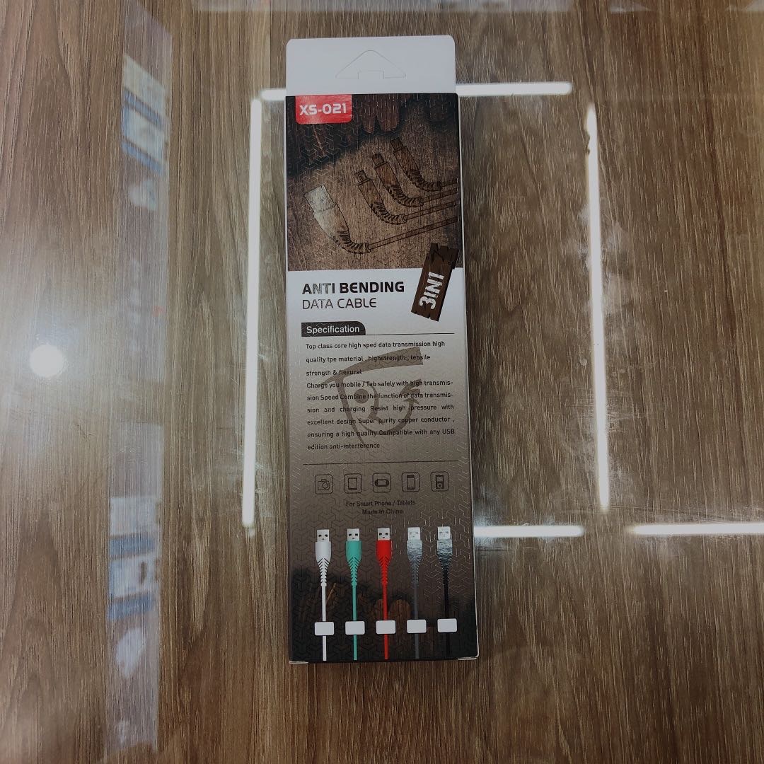 Color 3-head data cable, high-speed fast charging, flash charging, original usb charger, genuine product, suitable for universal data cables of Huawei, Xiaomi, Samsung and Apple mobile phones Specification image