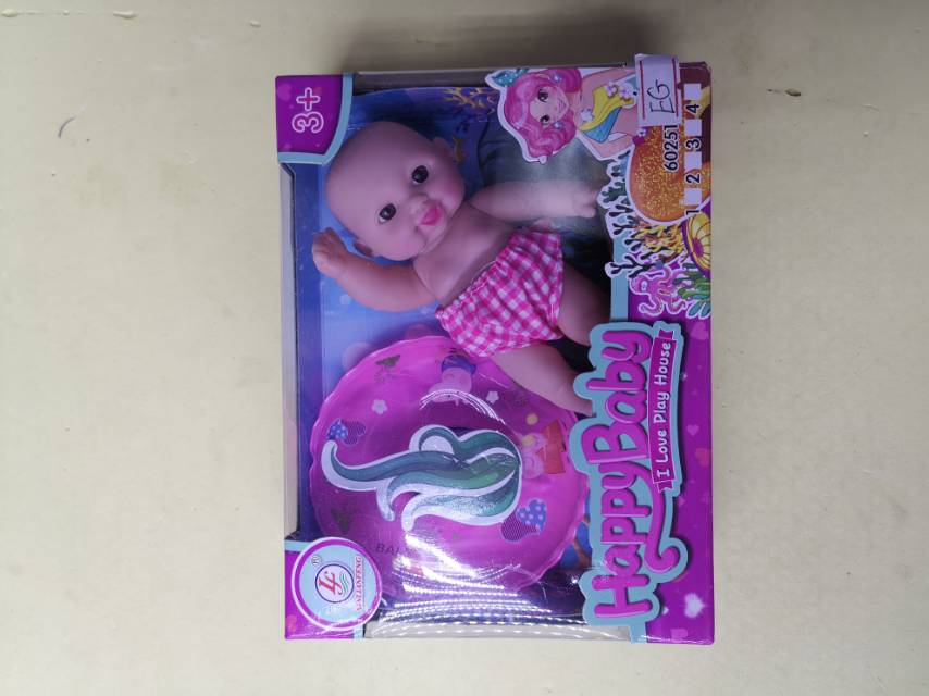 仿真小娃娃带泳圈芭比公主礼盒装采用硅胶材质