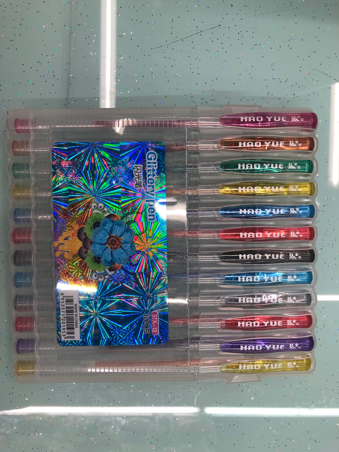 Color flash pen, highlighter, shiny pen, set of 12 color markers for children and students thumbnail