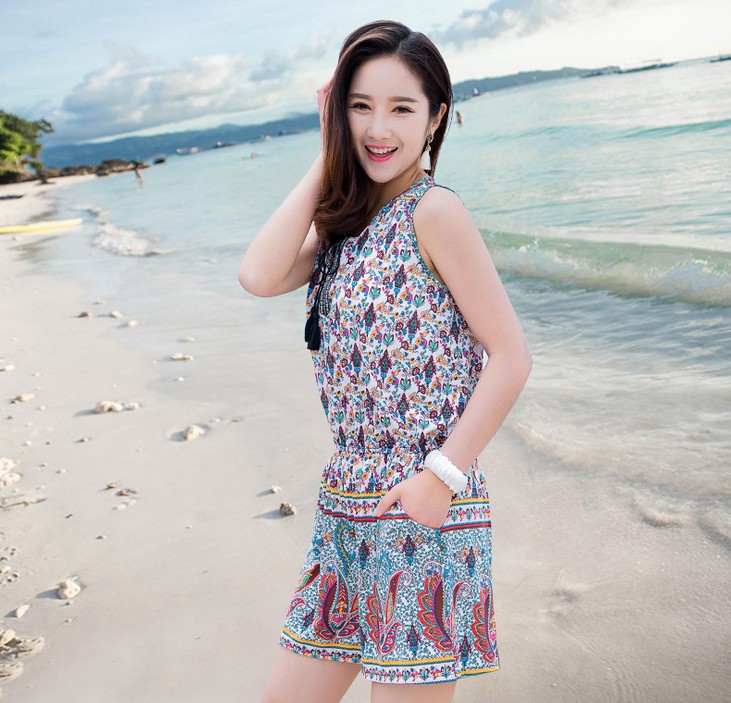 Women's strapless dress, Bohemian mid-length skirt, beach chiffon dress, halter dress Specification image