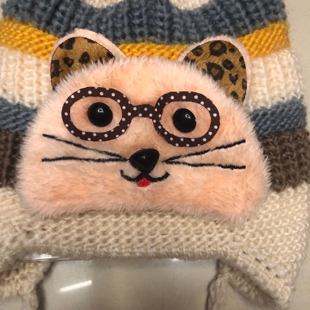 Baby Hat Autumn And Winter Plus Fleece Thickened Boy's Hat Korean Children's Wool Knitted Hat Tide details Picture