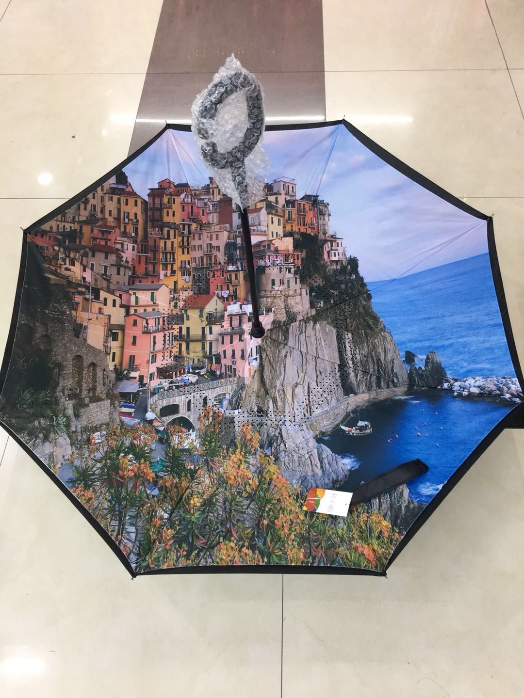 European landscape reverse umbrella, special umbrella, fine umbrella details Picture
