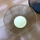 北欧创意金色铁艺水果篮圆形形家用客厅茶几零食收纳盘