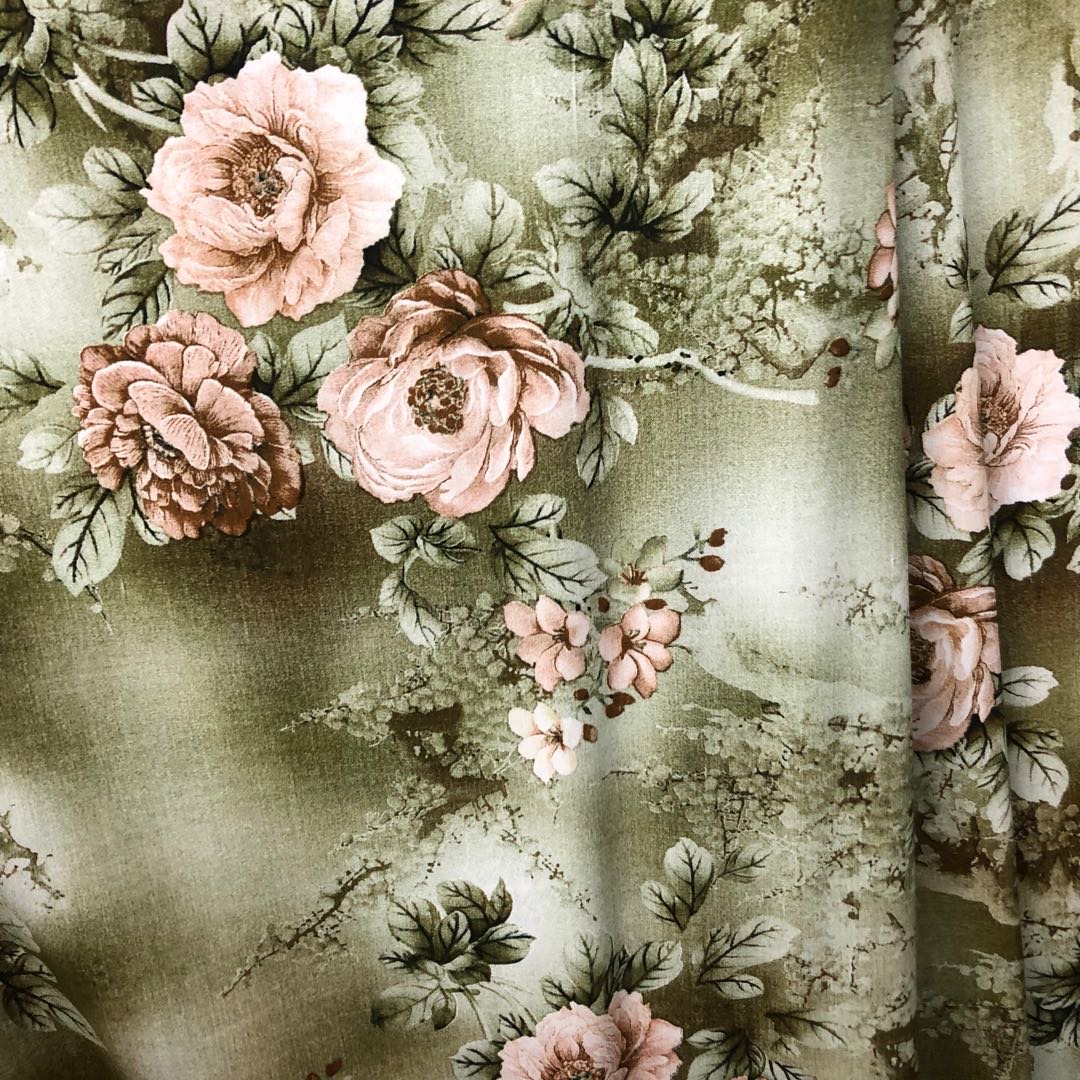 Silk and cotton fabric with multiple patterns in stock. Spring and summer clothing fabric factory direct sales. New products of the season available for wholesale or retail Specification image
