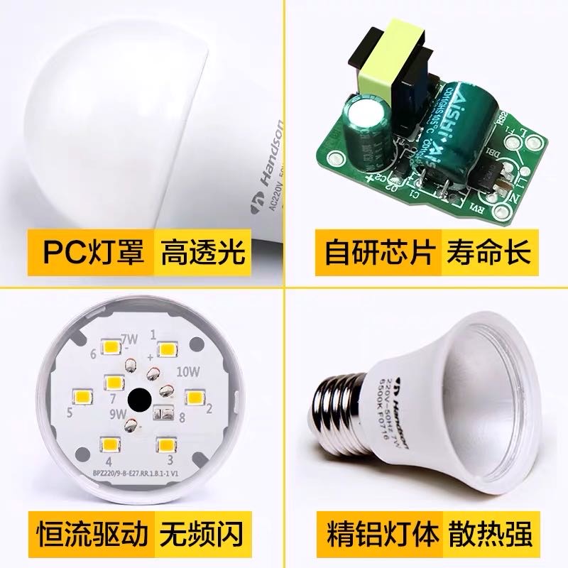 白光照明灯LED灯泡节能螺口家用产品图