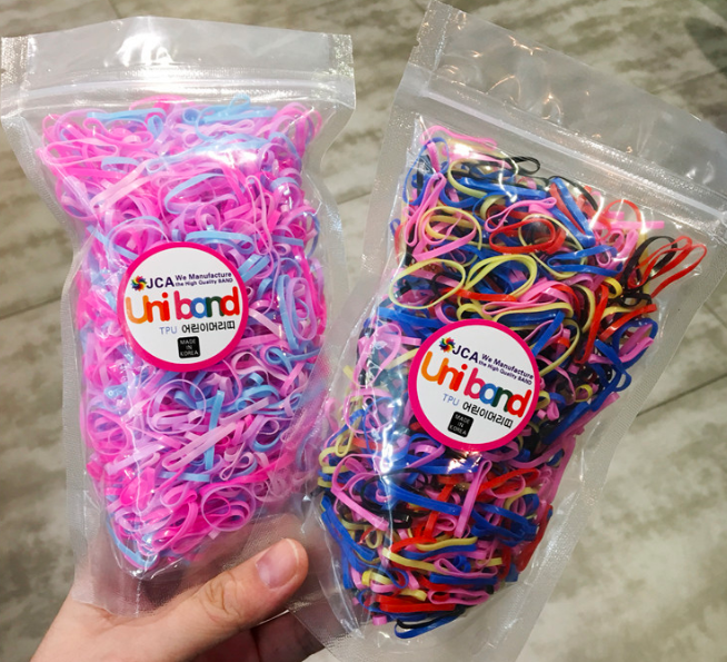 韩国袋装一次性不伤发橡皮筋彩色发绳可爱宝宝女童发圈发饰