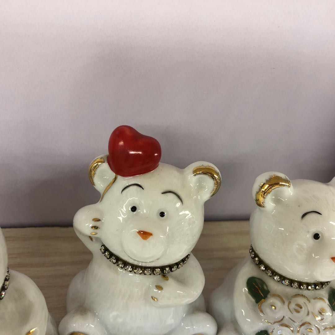 Jintai Craft Bear Creative Ceramic Handicrafts and Decorative Items, European-style luxurious home display gifts details Picture