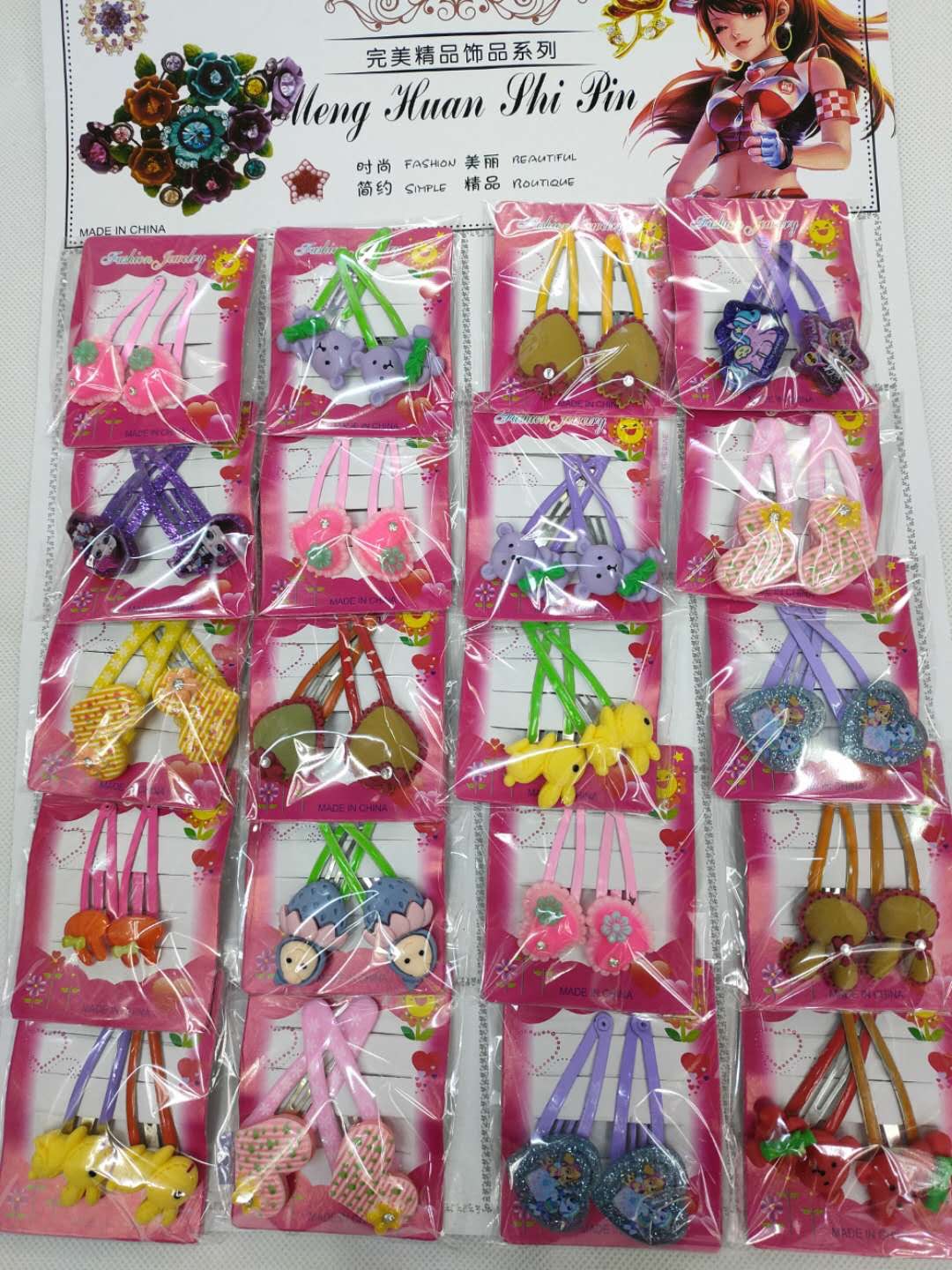 Children hair ornaments, fruit hairpins, hairpins, cartoon cute little animals, bb clips thumbnail