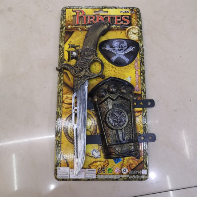 Manufacturers sell plastic pirate knife shield small toy sets thumbnail
