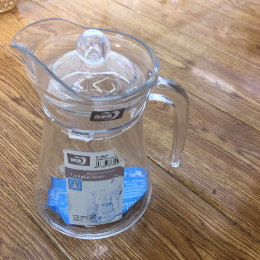Household transparent glass transparent lid juice pot manufacturer direct sale thumbnail