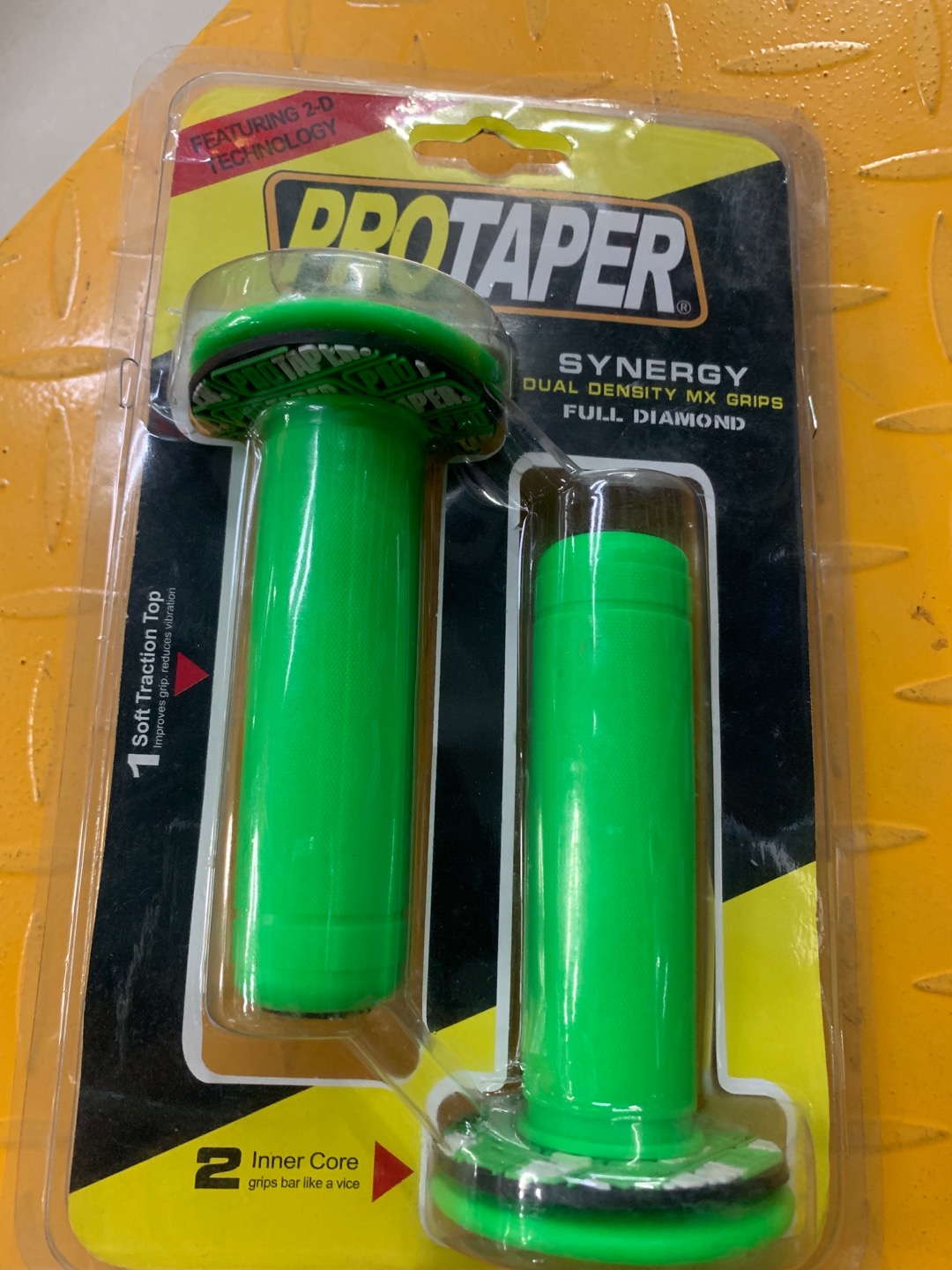 Biker Handle Set Green Granular Texture