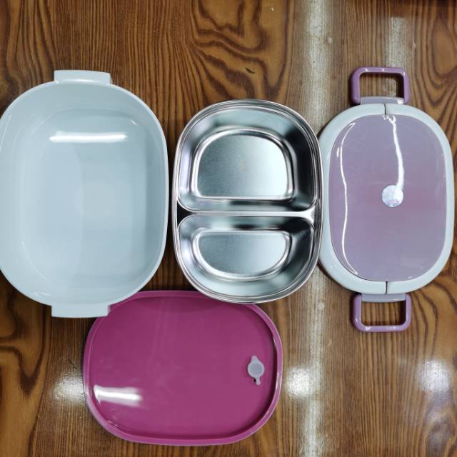 新款不锈钢保温桶饭盒上班族便携式学生分隔型便当餐盒套装餐盘