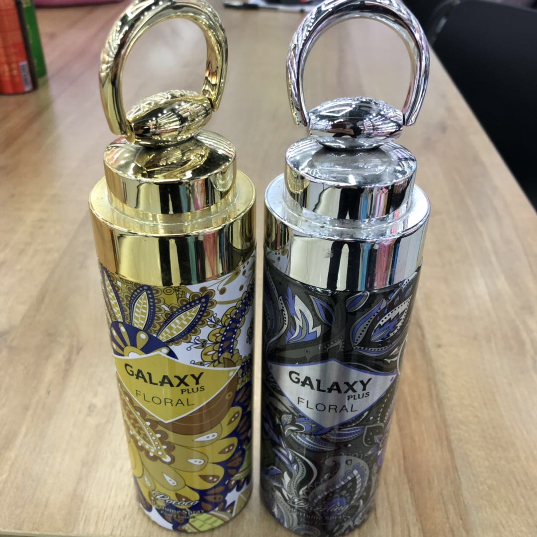 عطر الألومنيوم عالي الجودة من رقائق الذهب الرذاذ في جسم غالاكسي