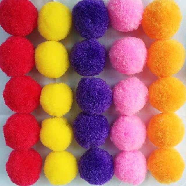 5cm蛋托毛球毛绒球幼儿园益智构建区墙面游戏手工diy材料毛毛球细节图