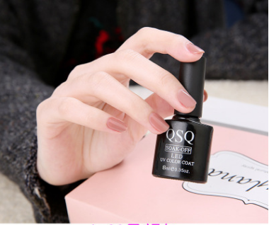 QSQ fiber nail varnish gel for phototherapy pure color gel