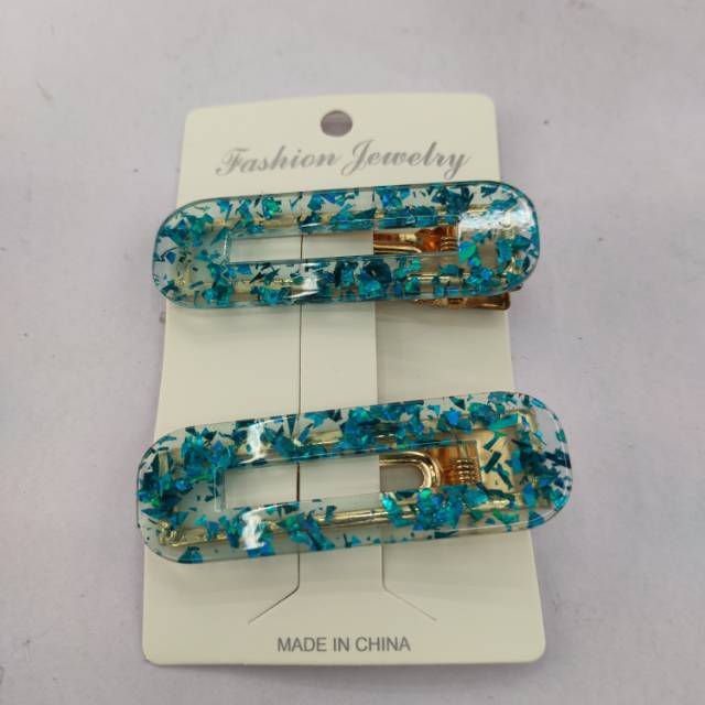 Side Clip Girl Cute Super Sensen Color Side Clip Hollowed-Out Geometric Duck Beak Clip