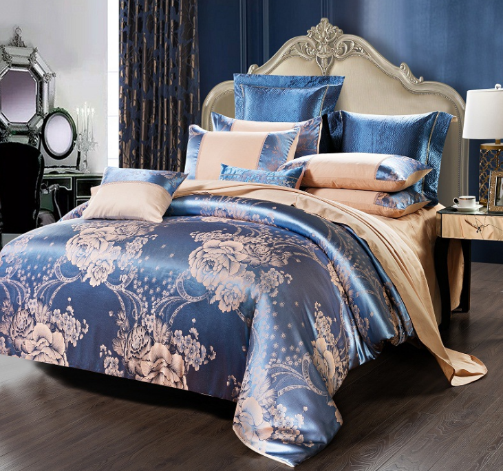 2020高档欧式贡缎提花全棉四件套纯棉床单被套