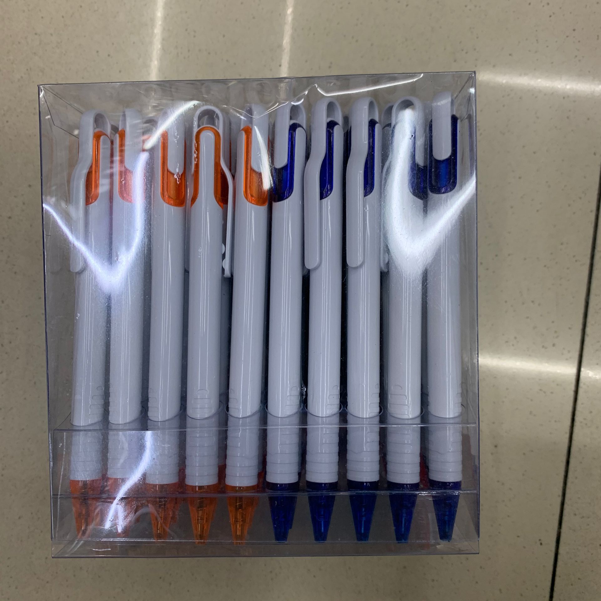 按动圆珠笔塑料壳广告圆珠笔子弹头学生写字笔办公用品