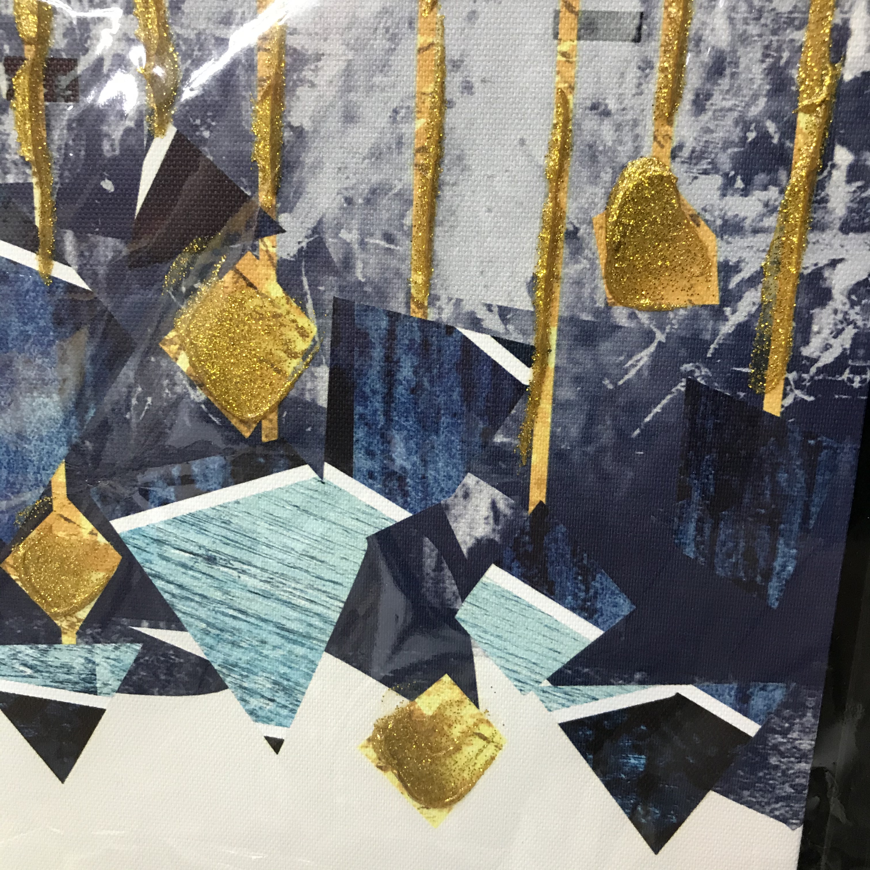 Simple Nordic light luxury three-piece decorative painting, living room, bedroom, entrance, background wall, elk, fresh and light hanging painting, no need to drill holes details Picture