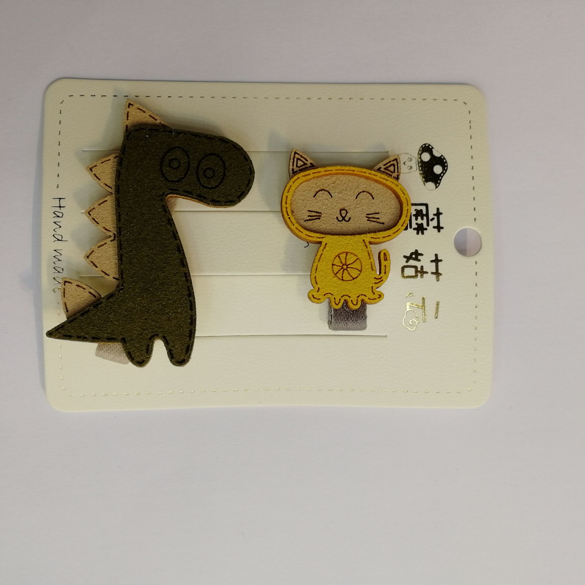 Korean Fashion Kawaii Dinosaur Kitten Cute Girly Style Headdress Hair Card details Picture