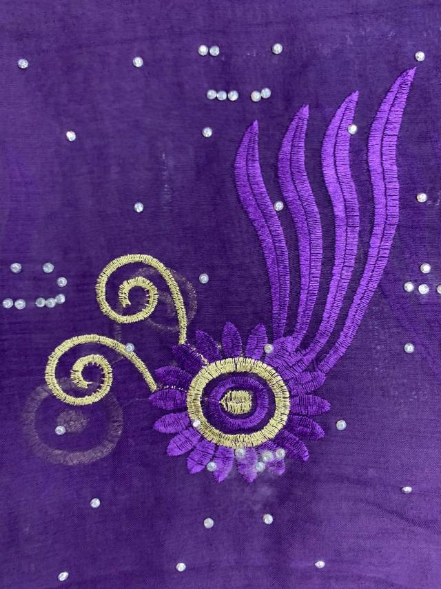 Muslim headscarf, long scarf, mesh, embroidered beaded scarf, headscarf, long scarf, shawl Specification image