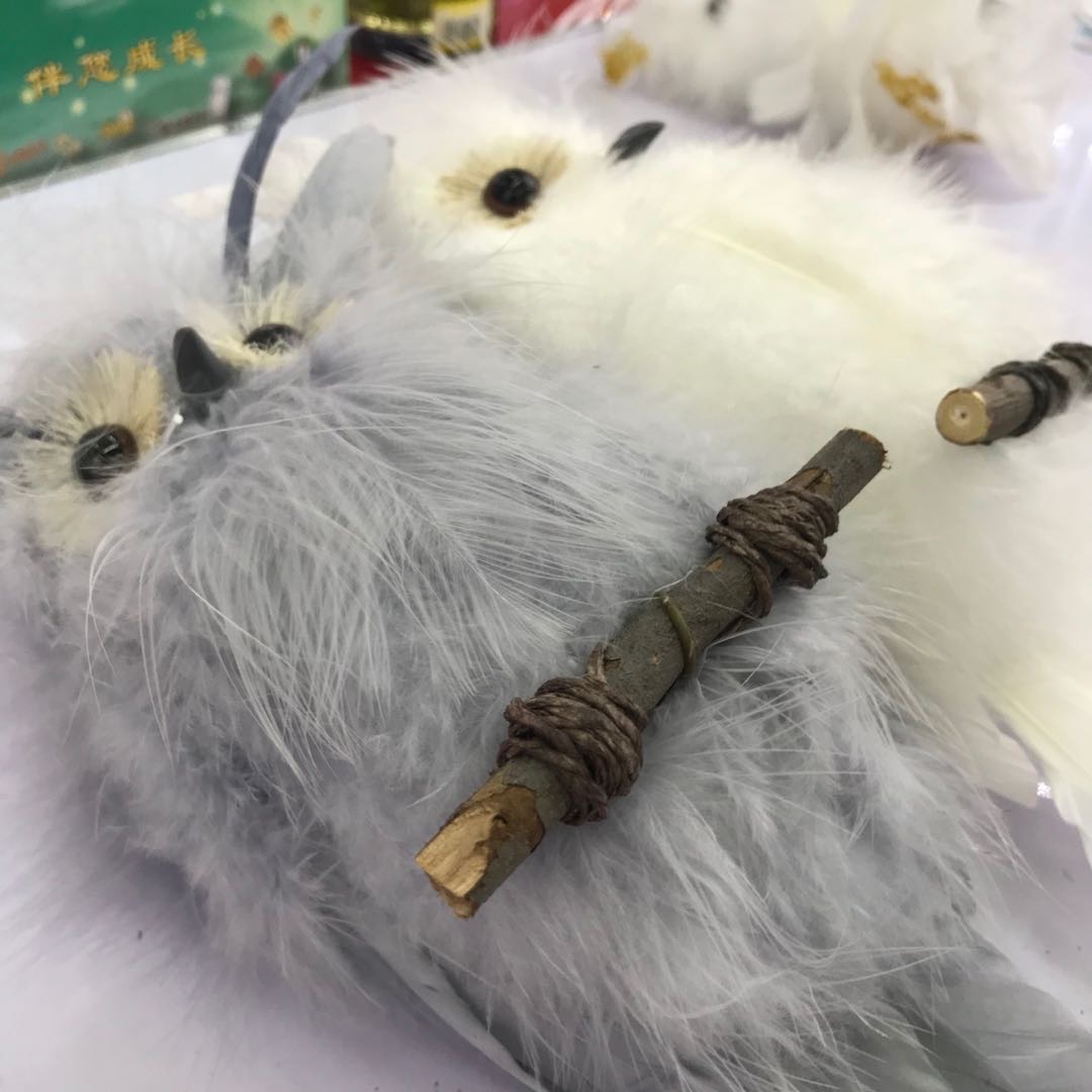 可爱卡通造型树枝猫头鹰挂件摆件工艺品细节图