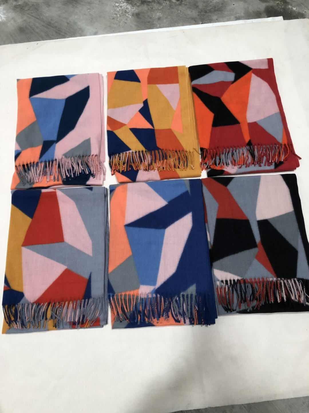 Women's Fashion Trend With Classic Fringed Printed Cashmere Scarf details Picture