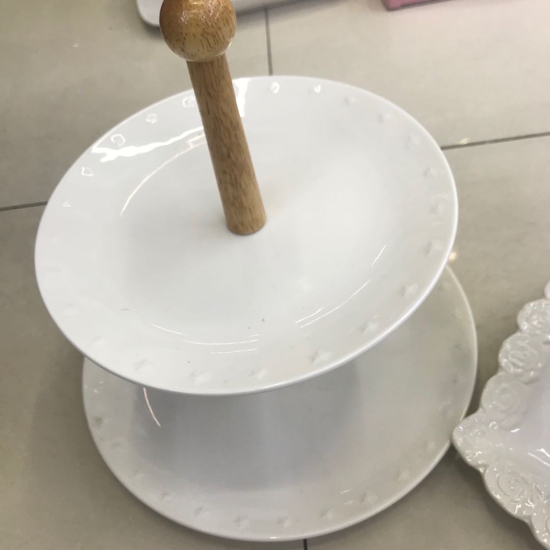 陶瓷多层水果盘欧式客厅创意点心多层蛋糕架家用糖果干果托盘串盘细节图