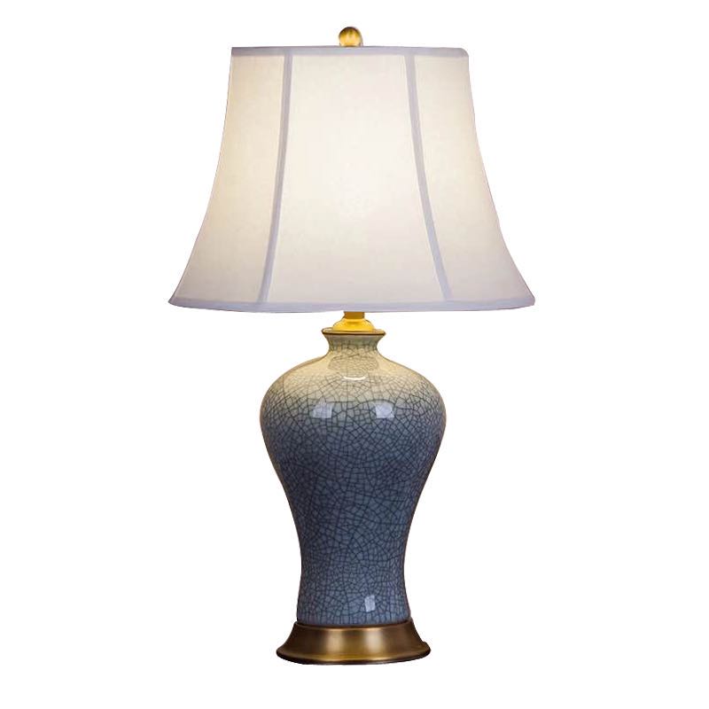 厂家直销新款台灯欧式新中式将军罐花瓶摆件装饰品陶瓷摆件工艺品图