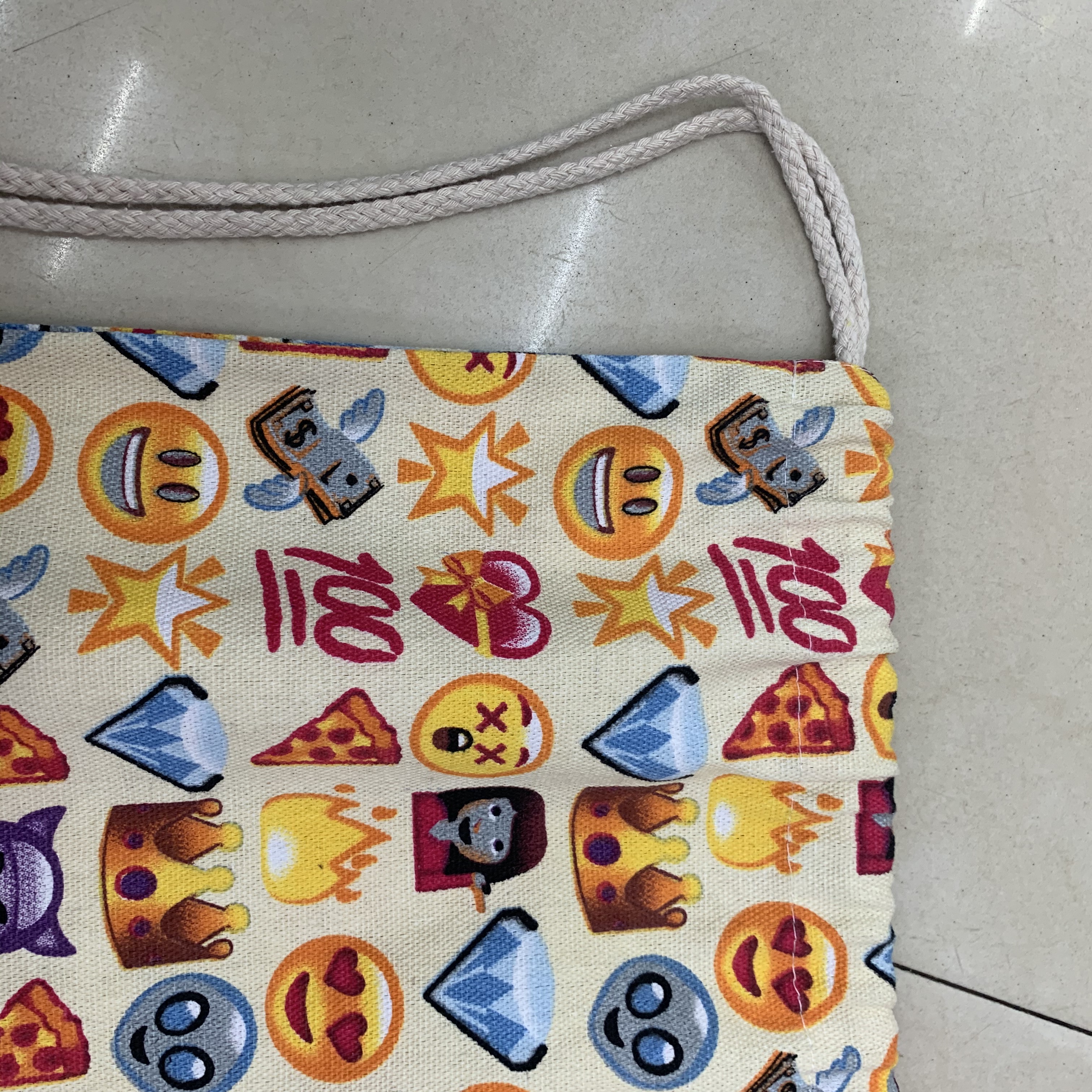 ins帆布包双肩包女旅游休闲可爱民族小背包学生书包束口袋抽绳产品图