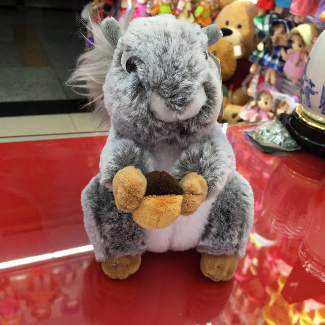 纯毛绒儿童玩具松鼠百分之百聚酯纤维