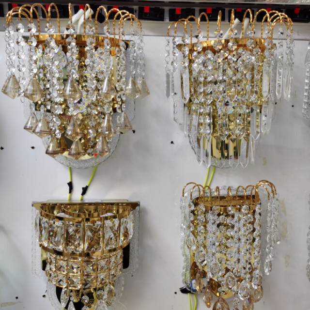 简约后现代电视背景墙别墅客厅水晶壁灯酒店大堂宾馆会所大气壁灯产品图