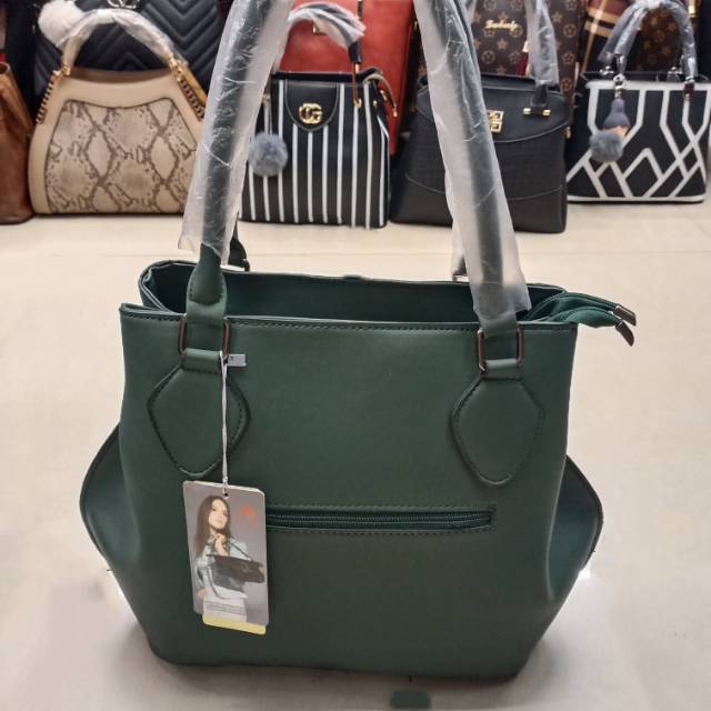 Dark green Korean-style Dongdaemun women's handbag, simple and INS